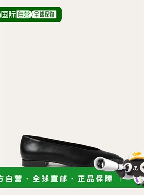 自营欧洲直邮Loro Piana 女士黑色小牛皮休闲鞋单鞋一脚蹬芭蕾鞋