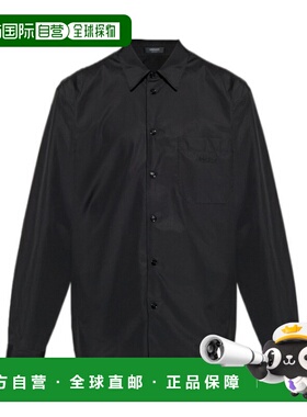 香港直邮VERSACE 男士衬衫 10206971A157835R690 AW2025 黑色长袖