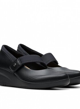 Clarks Suttyn May 黑色皮革