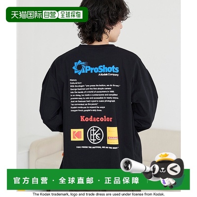 1h可退 日本直邮COEN Kodak相机印花图案长袖T恤 75206020490