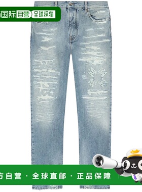 1h可退 香港直邮AMIRI 男士 腰带环牛仔裤 AMDNGH1070 blue蓝色