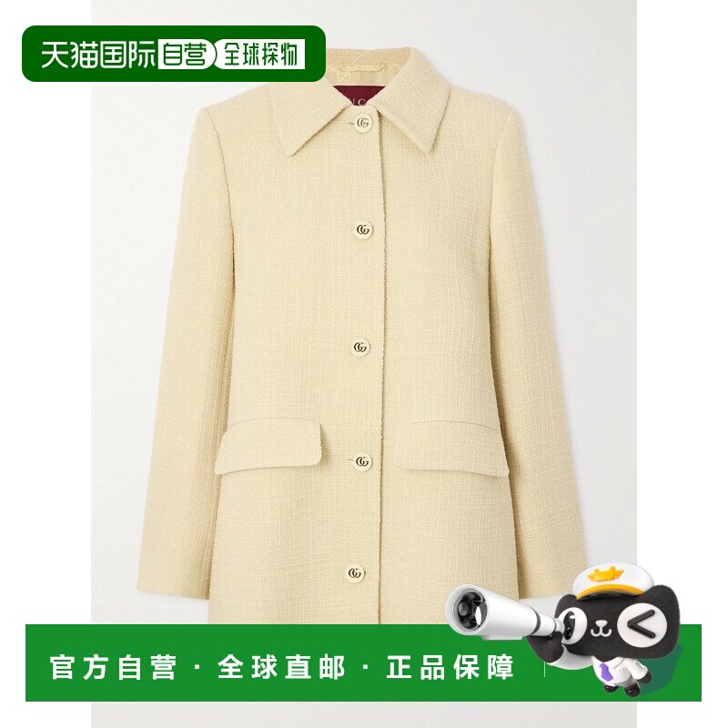 1h可退 Gucci 古驰 女士 织纹羊毛花呢大衣 834739ZASX2