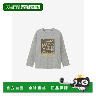 1h可退 日本直邮THE NORTH FACE 长袖斜纹软棉T恤（儿童） 北面