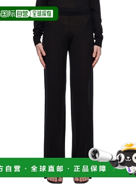 1h可退 香港直邮潮奢 TOTÊME 女士 黑色 Wide Knit 长裤 252WRB02