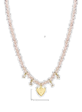 自营 eye candy玫瑰石英小盒串珠项链 - 粉红色 美国奥莱直发饰品