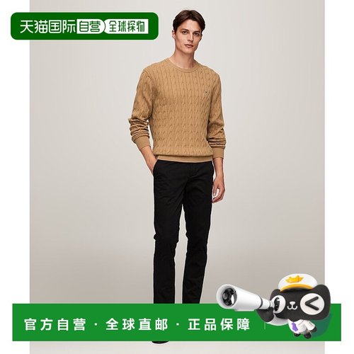 日本直邮TOMMY HILFIGER 经典缆绳圆领毛衣 上衣[TO3203EM011436]