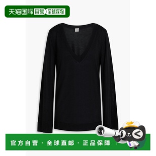 香港直邮toteme 女士 真丝羊绒混纺毛衣 223586303200BLACK
