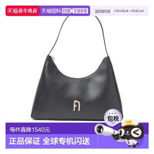 香港直邮Furla 女士小牛皮徽标顶部拉链开合单肩包日常百搭 芙拉