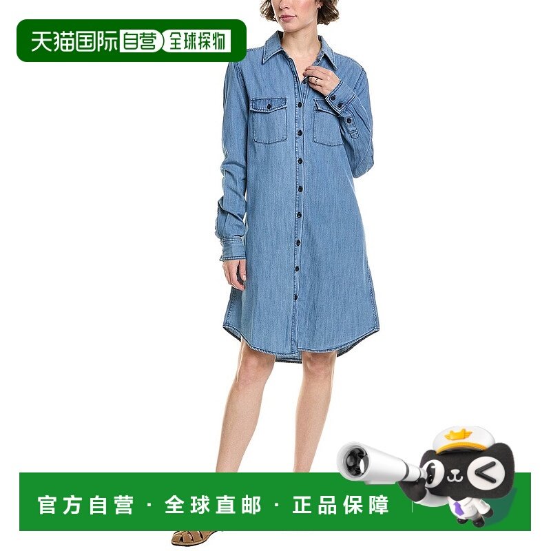 自营 fidelity denimFIDELITY牛仔纳什衬衫连衣裙-蓝色 美国奥莱