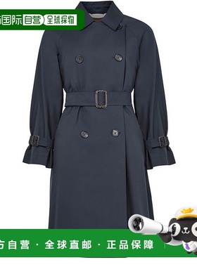 自营欧洲直邮MAXMARA麦丝玛拉 THE CUBE系列女士蓝色棉西装领长袖
