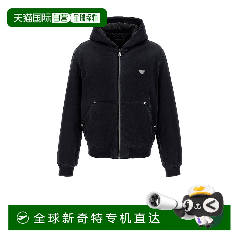 1h可退 香港直邮PRADA 男士衬衫 GEB274SOOO148JF0557 SS2025 黑