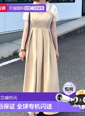 日本直邮JUNOAH 前设计塔克喇叭连衣裙 JU5602EW04737 连衣裙长裙