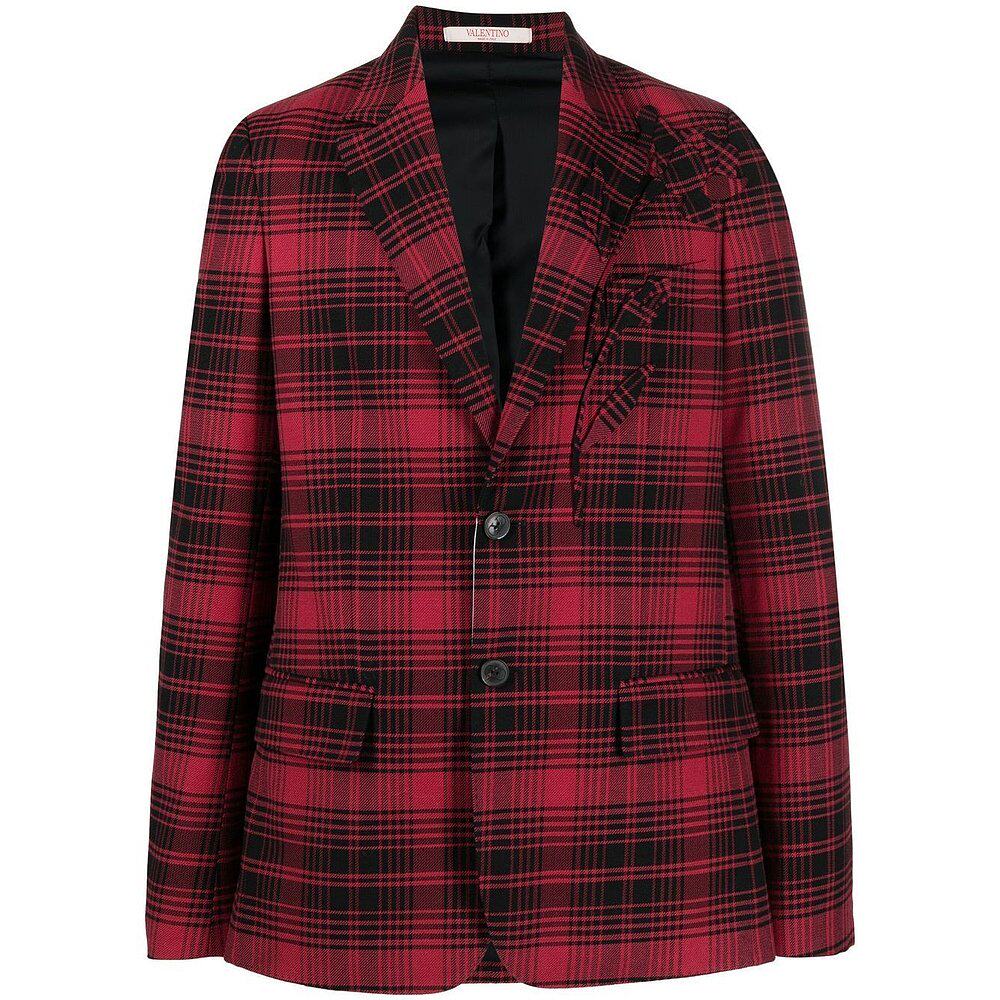 潮奢 Valentino 华伦天奴 男士 羊毛单排扣西装外套 1V3CEE108K7