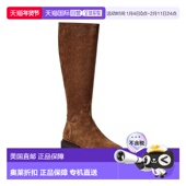 自营Stuart 高筒靴舒适时 Lug绒面及膝靴棕色女款 Weitzman Ultra