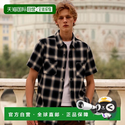 1h可退 日本直邮SUGAR CANE男士经典半袖工作衬衫渐变格纹设计双