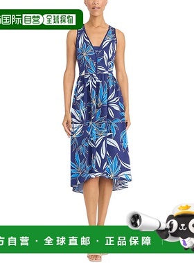 自营 Maggy London Midi连衣裙-蓝色 美国奥莱直发新款