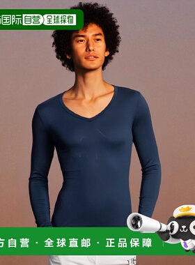 【日本直邮】Mizuno美津浓 男士健身长袖衣 深蓝 XL E2MJ2005高档