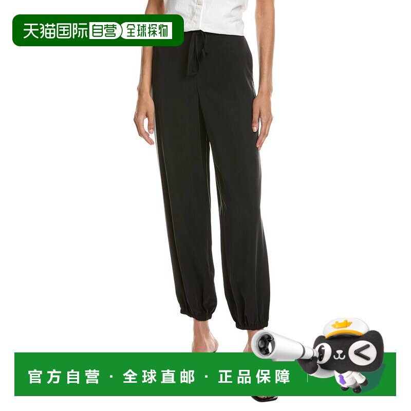自营theory理论拉宽慢跑者-黑色 美国奥莱直发裤子休闲裤卫裤图片