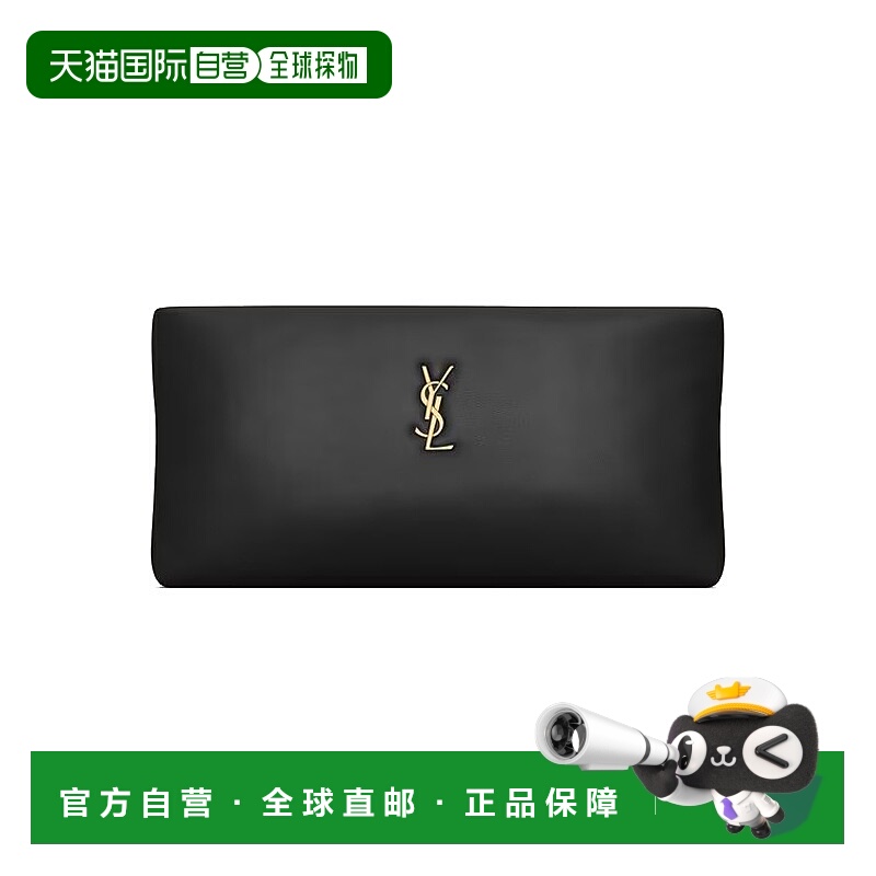 自营欧洲直邮YSL圣罗兰 CALYPSO 金标Logo拉链开合 羊皮革 手拿包