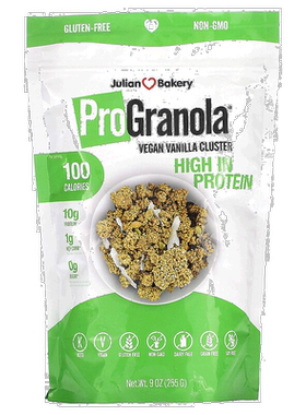 香港直邮Julian Bakery,ProGranola，纯素香草串，9 盎司（255 克