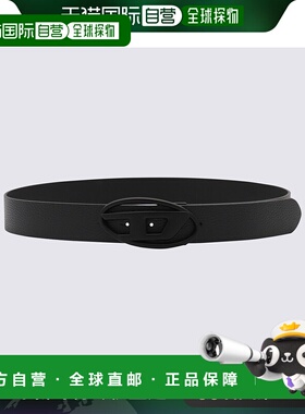 香港直邮DIESEL 男士腰带 X09812P4420H0015 SS2026 黑色 徽标腰