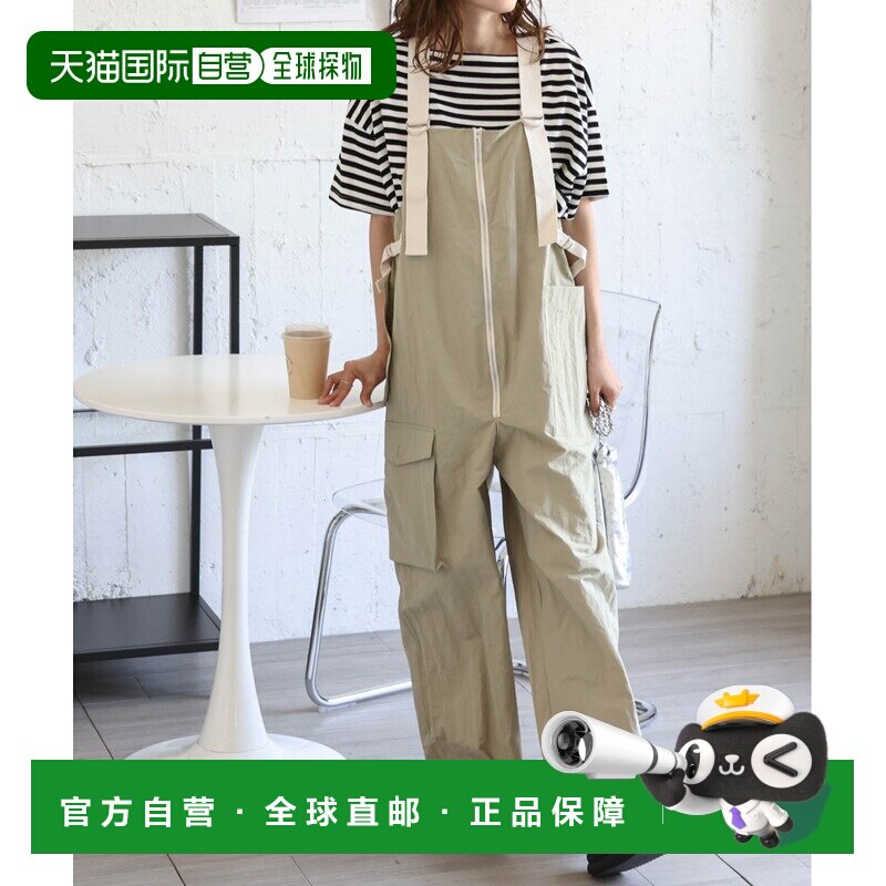 La-gemme 女士前拉链工装背带裤 lssess24371连体【付后1h可退】