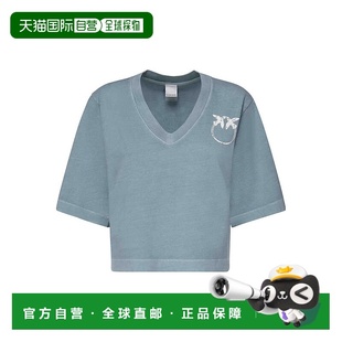 AW2025 1046062D0E63 蓝色 Suez 香港直邮PINKO Cotton 女士T恤