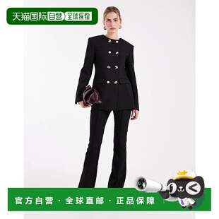 黑色 香港直邮ASOS 混合纽扣套装 设计精细剪裁高领西装 女士