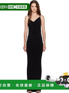 1h可退 香港直邮潮奢 Coperni 女士 黑色徽标连衣裙 COPR205F5022