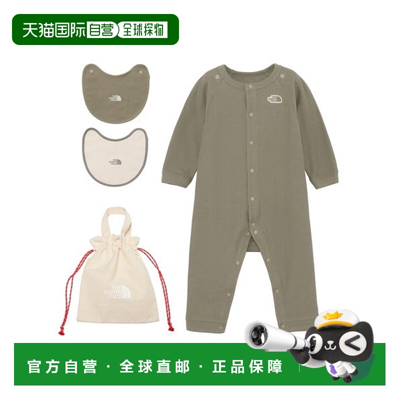 日本直邮THE NORTH FACE 婴儿长袖连身衣2件套[96704187]
