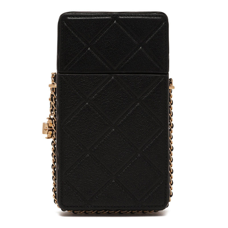 TORY BURCH 女士卡包 163417001 CO 黑色 FLEMINING 手机斜挎包