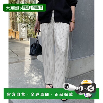 日本直邮SLOBE IENA 女装 宽松 半身长裤 细密波点印花缎面设计 2