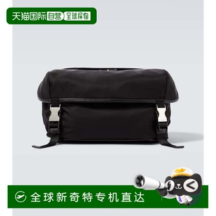 香港直邮Prada 男士 1h可退 普拉达 皮革饰边肩包 Nylon