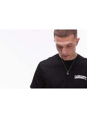 潮奢 CARHARTT WIP 男士 university script T恤(黑色)