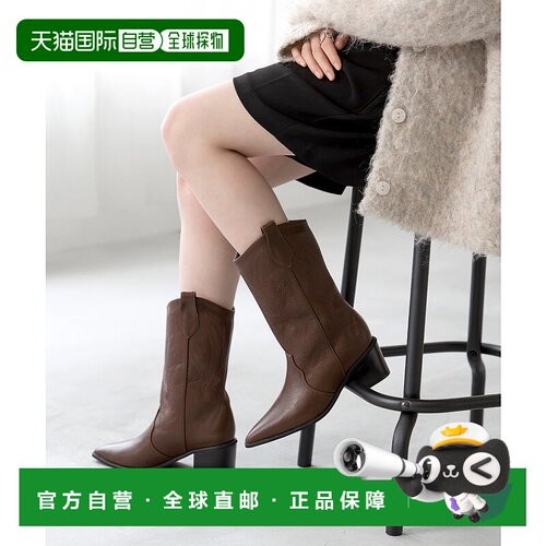 日本直邮Menue 刺绣西部靴防滑鞋 ME8623BW003042