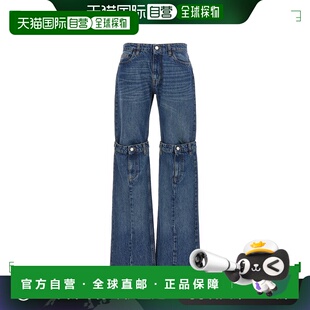 女士 牛仔裤 Open 直筒裤 COPP55252BLUE Knee 香港直邮Coperni