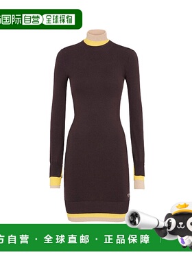 香港直邮FENDI 女士连衣裙 FZDC36ASJGF0AU3 CO 紫色包臀裙