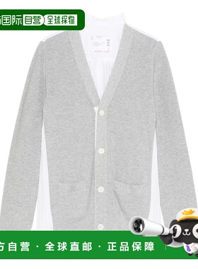 1h可退 香港直邮Sacai 女士 长袖褶皱开衫 SCW268 grey灰色 舒适