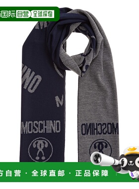 1h可退 香港直邮MOSCHINO 男士围巾 50055M5145013 SS2022 蓝色 D