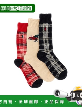 香港直邮Polo Ralph Lauren 三条装针织袜 449P04723袜子