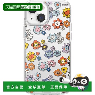 iPhone13 mini BT21 FLOWER elago 透明耐冲击壳 花 日本直邮