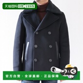 日本直邮MACKAGE 加厚无 羊毛双排扣大衣带羊羔绒领短款 男士 COLE