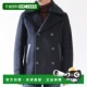日本直邮MACKAGE 加厚无 羊毛双排扣大衣带羊羔绒领短款 男士 COLE