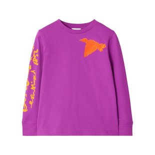 女童衬衫 徽标长袖 80895571 紫色 T恤 AW2024 BURBERRY