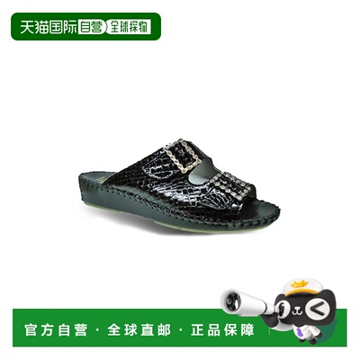 自营laplumeWomen's Jen Croc Rhinestone Sandal In Black - bla