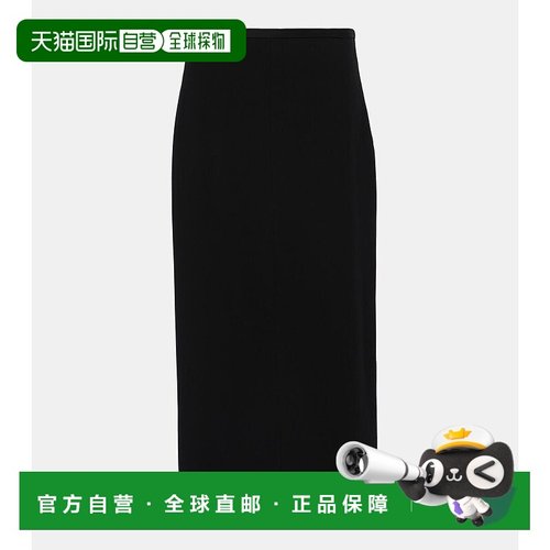 1h可退 香港直邮The Row 女士 Matias 羊毛混纺中长半身裙包臀裙
