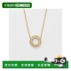日本直邮日潮 均码 agete 阿卡朵K18YG钻石项链黄色