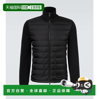 1h可退 香港直邮Moncler 盟可睐 男士 down-paneled 针织衫羊毛混