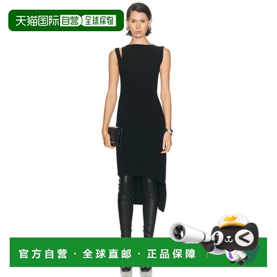 1h可退 香港直邮Courreges 女士 Oblique 方形罗纹连衣裙 425MRO7