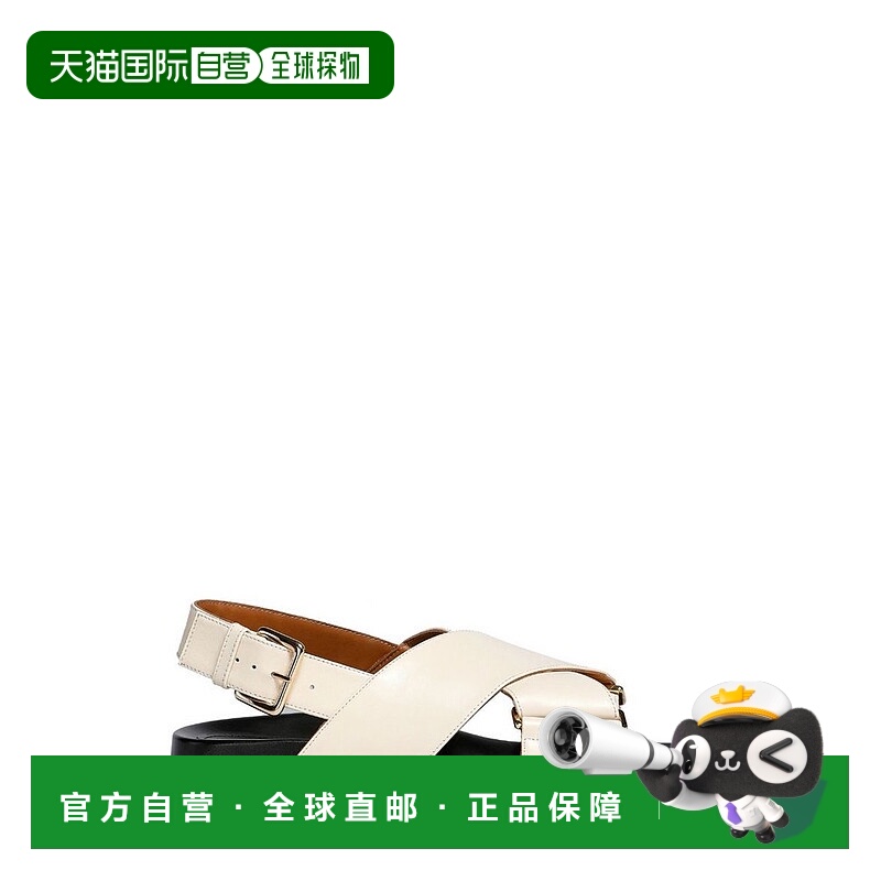 1h可退 香港直邮潮奢 Marni 玛尼 女士 Fussbett 皮革凉鞋 FBMS01